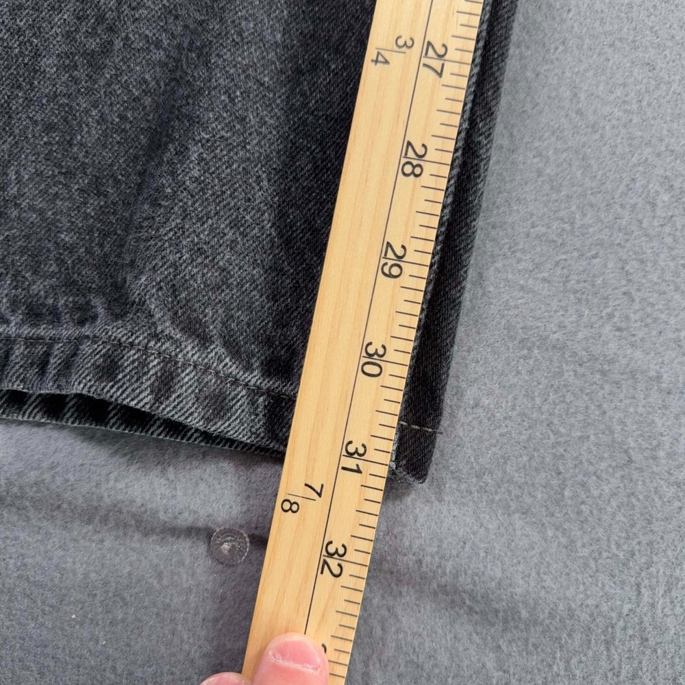 Levis 550 Mens Black Jeans Classic Relaxed Fit High Rise Y2K Meas.38x30.5 HEMMED - Picture 6 of 13